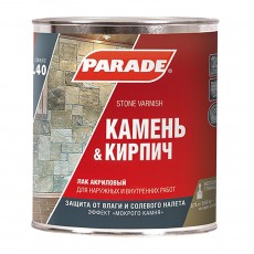 Лак для камня и кирпича акриловый  глянцевый  L-40 PARADE 2,5л